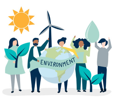 People with environmental sustainability concept